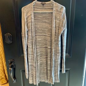 Express Gray Open Front Cardigan 🛼
